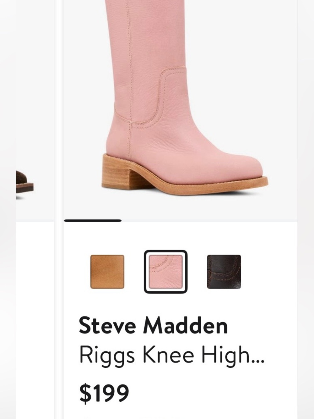 Steve Madden Riggs Knee High Boot - Pink